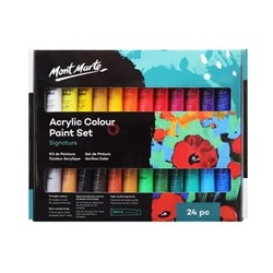 MONT MARTE PAINT SET Acrylics 24x36ml Colour Tubes